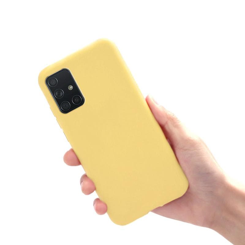 Matte Soft Silicone Phone Case Samsung Galaxy A50 A30 A40 A10 A20 A70  M11 M21 M31 M31S A13 A53 A73 A52 A12 A22 A51 A71 A32 Cases Cover Samsung A33 5G yellow