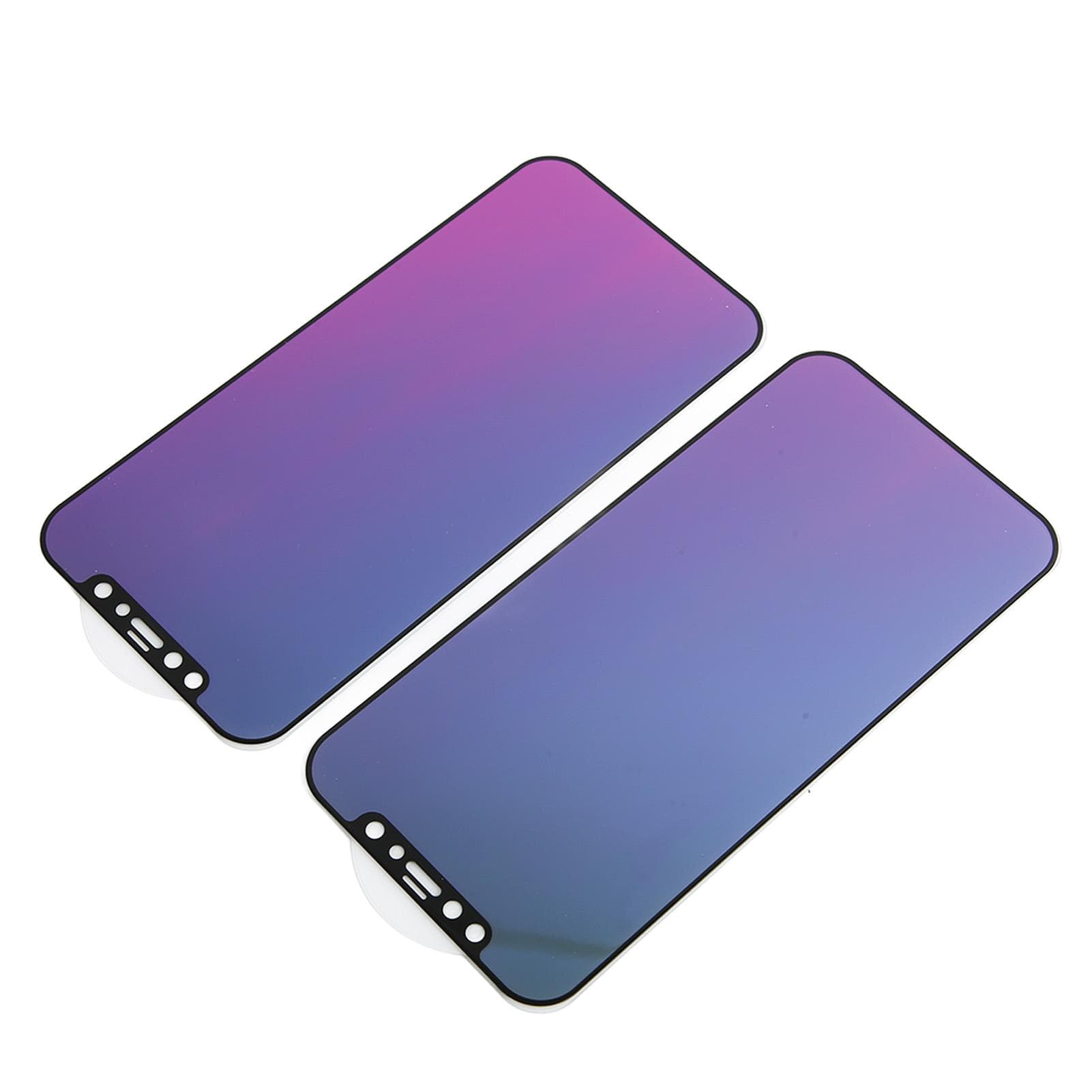 2 PCS Phone Screen Protector for IPhone 12 6.1in Anti Peeping Anti Blue Light Screen Tempered Glass