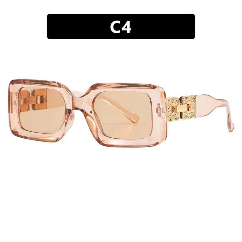 Fashion Brand Square Sunglasses Women Luxury Rectangle Sun Glasses Female Black UV400 Driver Goggles As Picture