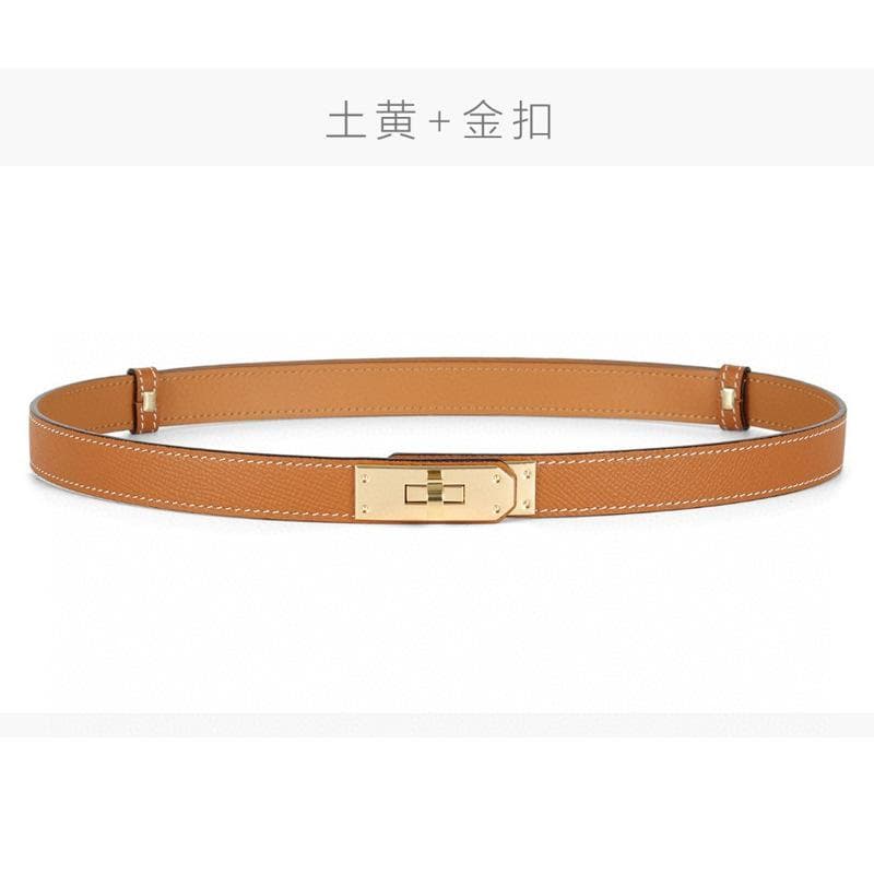 High-End H Belt Women's Double-Sided Head Layer Cowhide All-Match Women's Thin Belt 1.8cm Wide Pant Belt