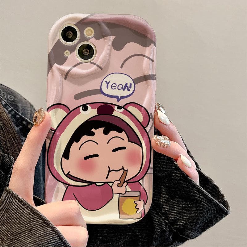 Crayon Shin-china Suitable for IPhone16ormax Mobile Phone Case Apple 15plus Cartoon Anti-fall 14/13 Cream Shell iQOO Neo5S