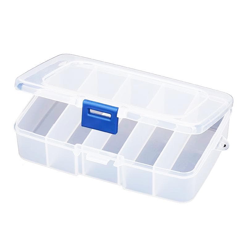 1pc Hair Clip Storage Case, 5 Compartments Box For Hairpins, Makeup Hair Tie, Bobby Pins And Other Hair Accessories clear
