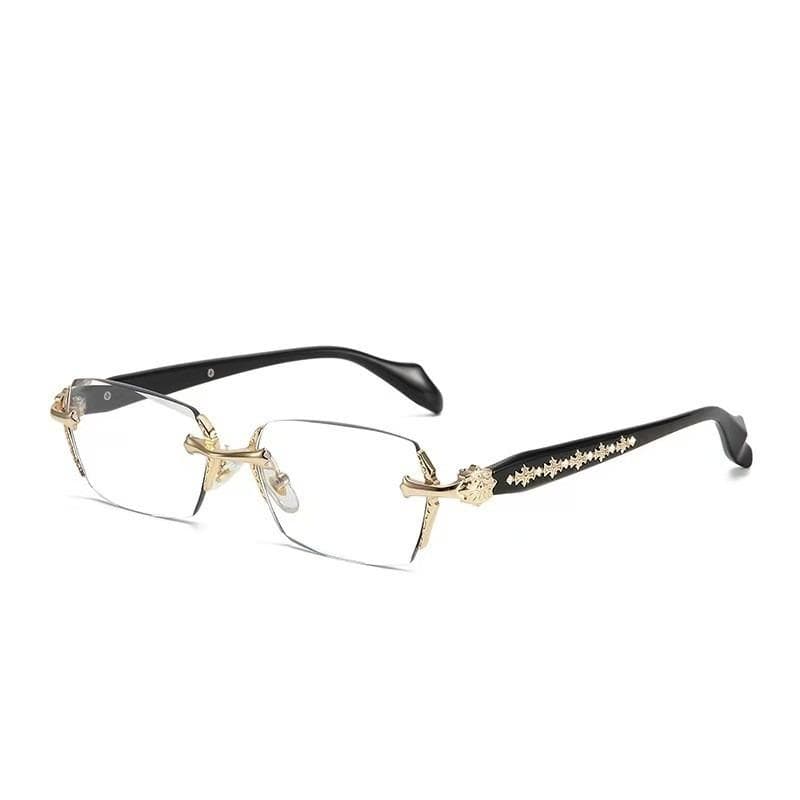 1 pair modern minimalist frameless glasses for women unisex holiday fashion accessory lightweight stylish