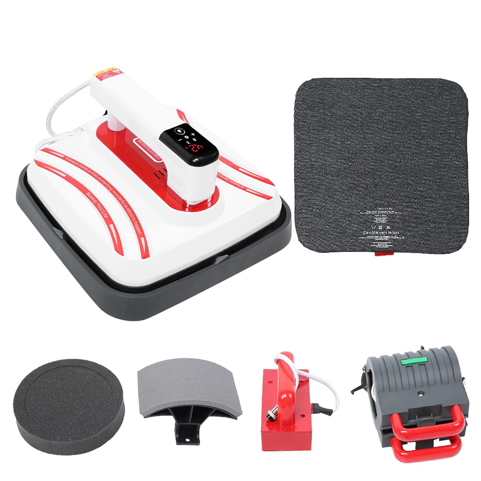 5 in 1 Heat Press Machine Pen Cloth Cap Mug Plate Printing Transfer Art SuppliesEU Plug 220V EU Plug