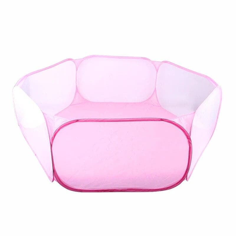 Portable Folding Pet Playpen Playpen for Small Dog Cat Game Playground Fence Hamster Chinchillas Guinea Pigs Small Animal Cage pink
