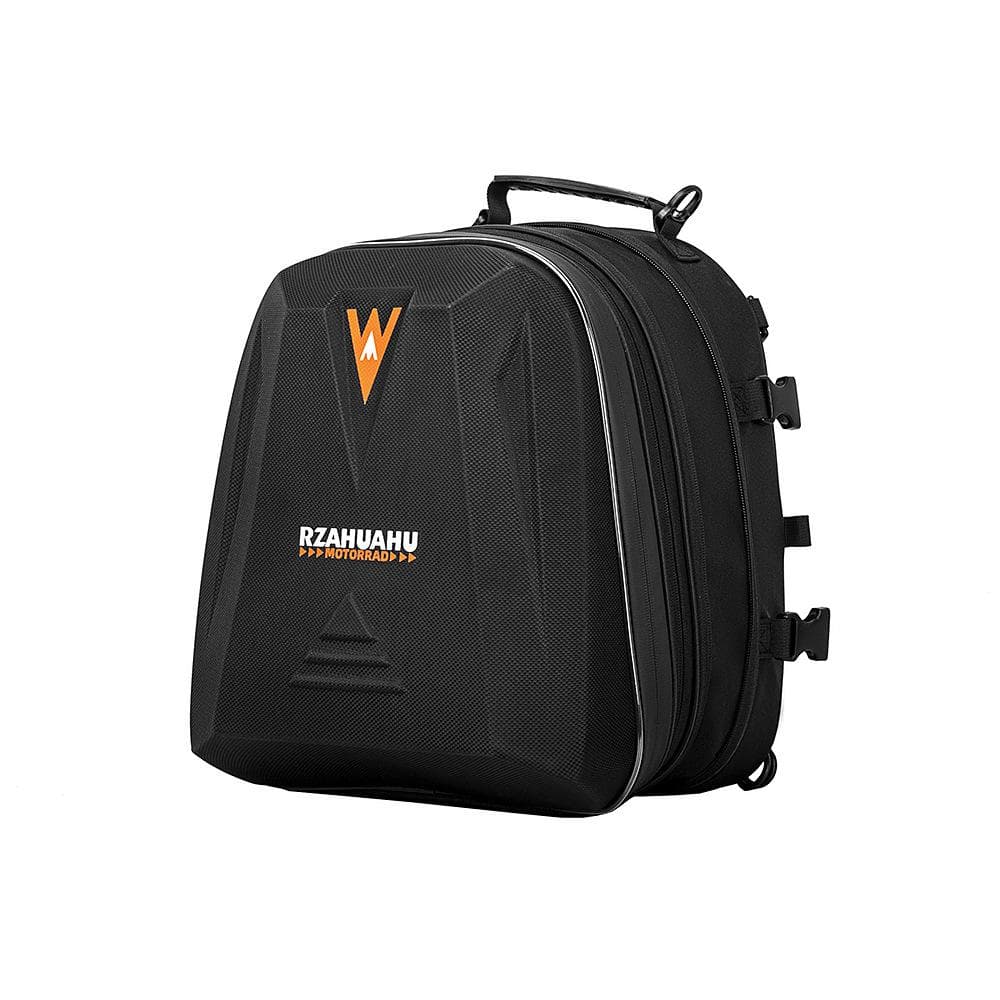 Motorcycle Tail Bag Large Capacity Waterproof Adjustable 20L-28L Full Helmet Bag Motorcycle Backpack black