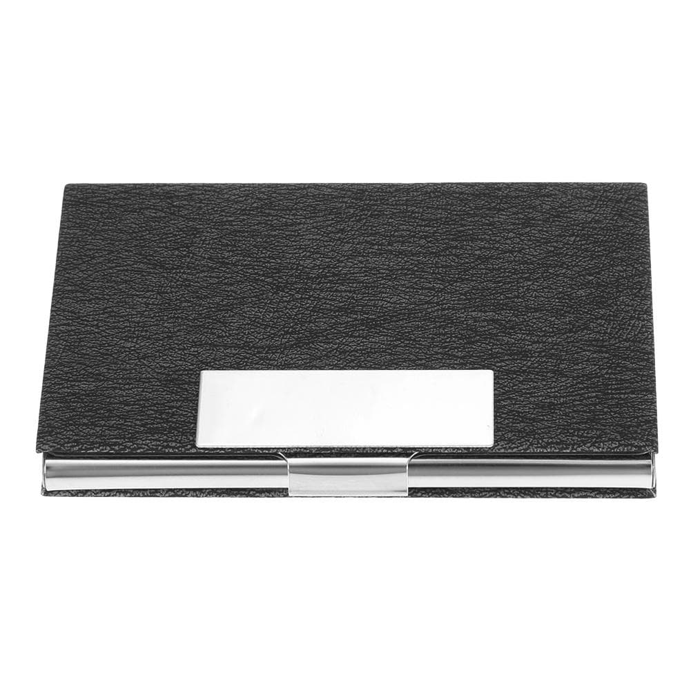 Rfid Business Card Storage Case Portable Stainless Steel Card Holder (Black) Black