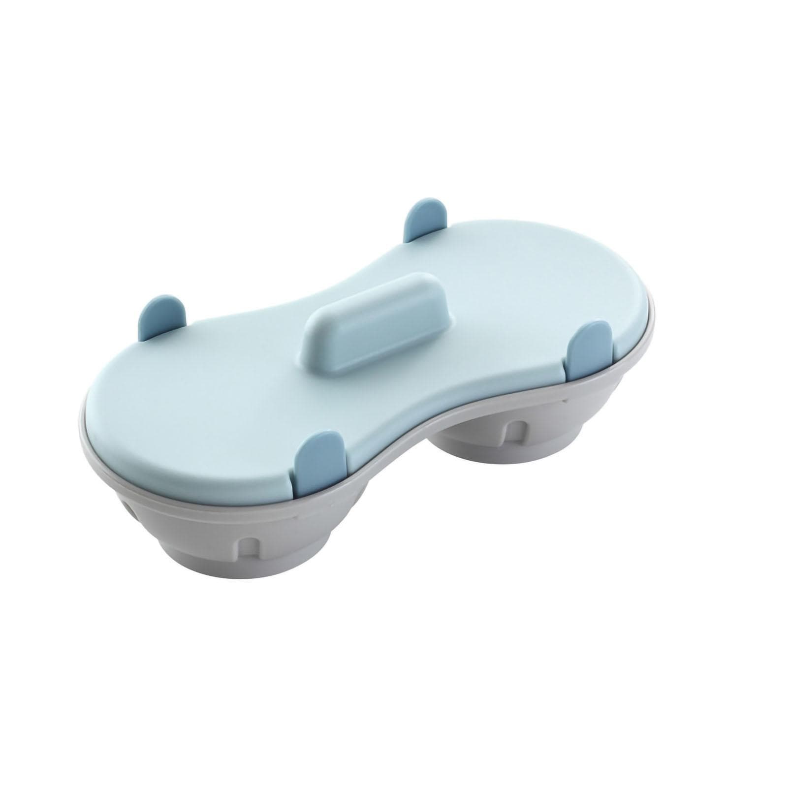 Microwave Egg Poacher Non Toxic Safe Double Layer Two Compartment Microwave Egg Steaming Tray blue