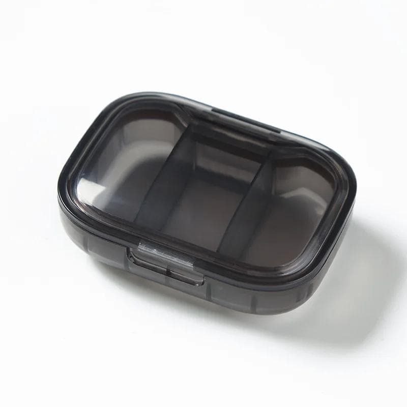 Mini Medicine Pills Box Storage Box Pills Dispenser Pill Organizer Tablet Pillbox Case Container black