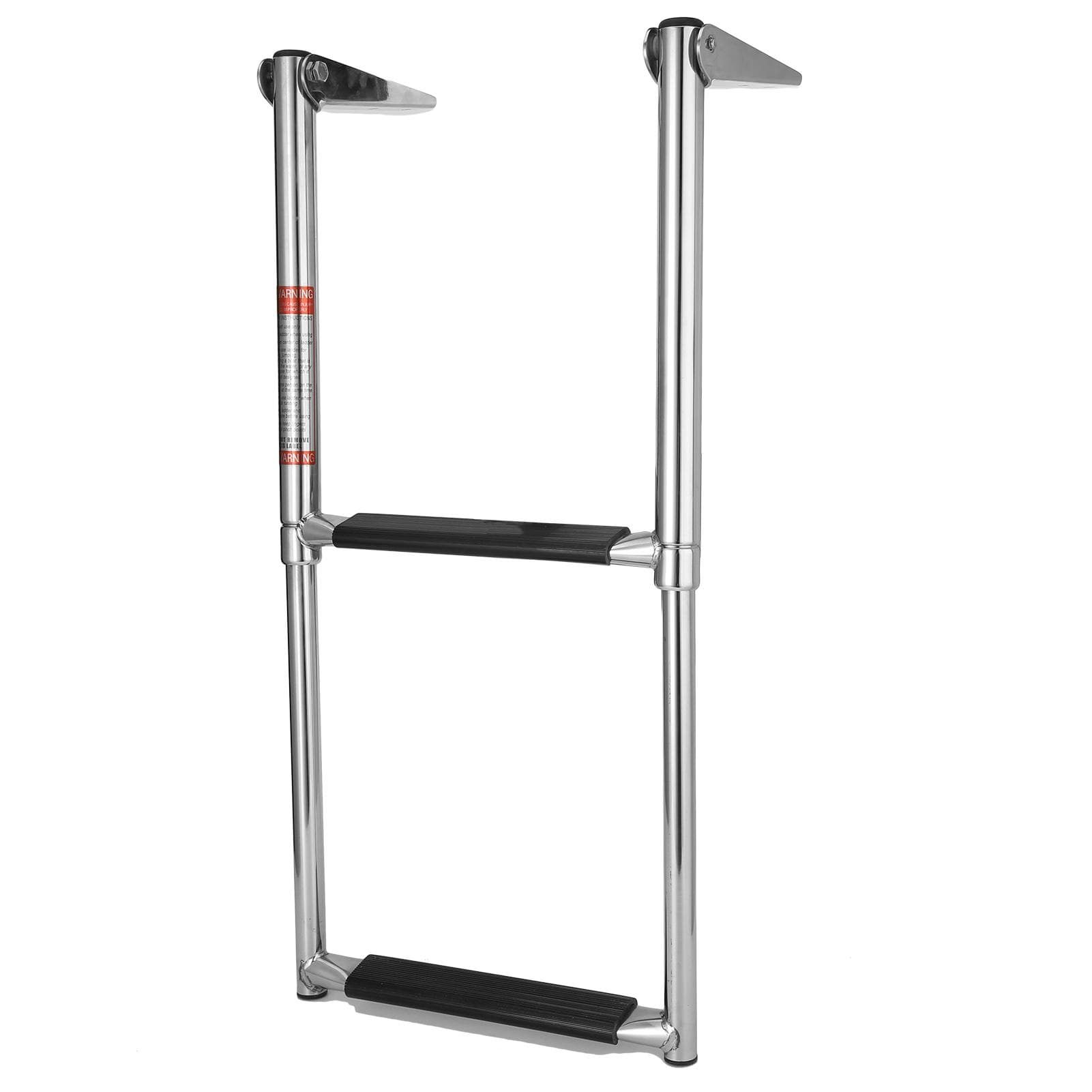 2 Steps Boat Ladder Folding Telescopic Stainless Steel for Pontoon Marine Yacht Upper Platform