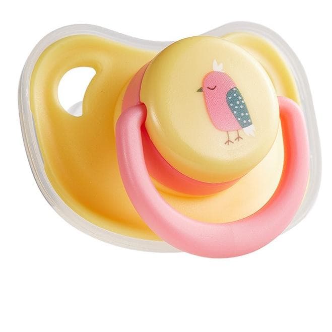 1pc Pet Silicone Pacifier, Pet Calming Pacifier, Chew Toy, Food Grade Silicone Supplies yellow