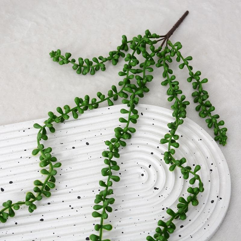 1PC String Of Plant Artificial Hanging Succulents Plants For Home Garden Decor green