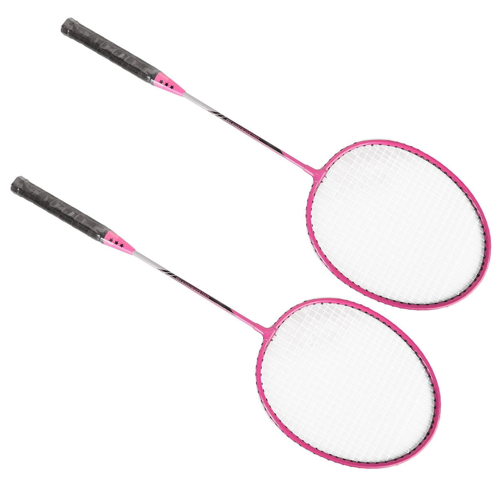 Badminton Rackets Iron Alloy Lightweight Badminton Racquets with 3 Balls for Beginners Student