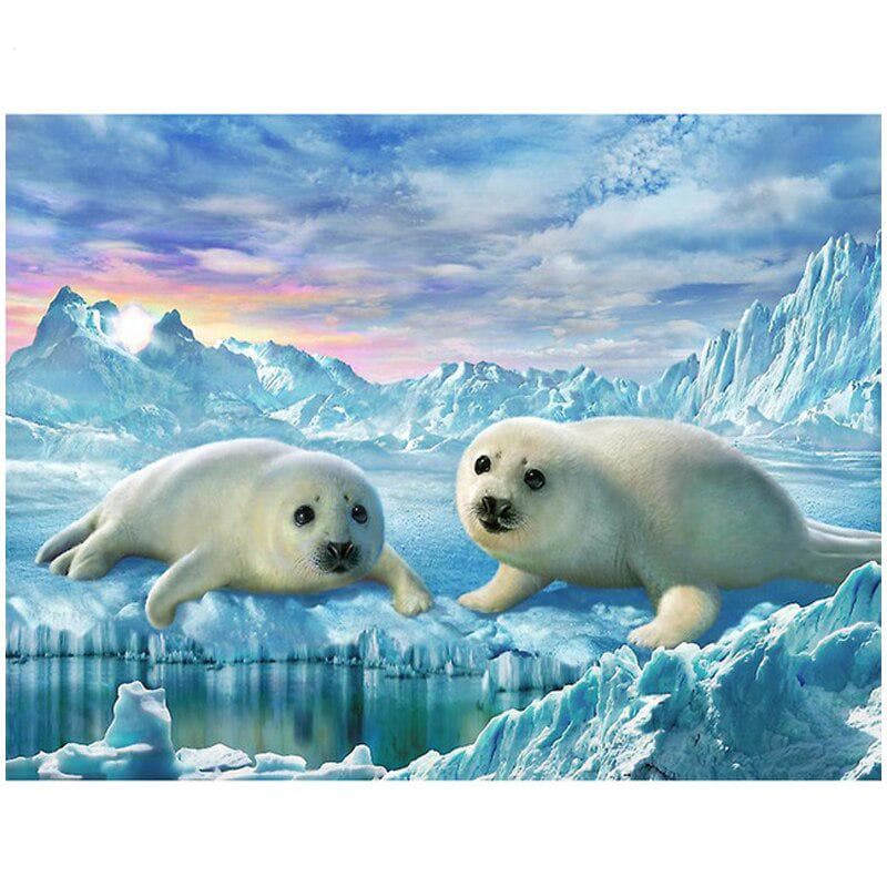 Diamond Painting Animal Diamond Embroidery Seals Full Round Diamond Mosaic Cross Stitch Home Decor 20X30CM