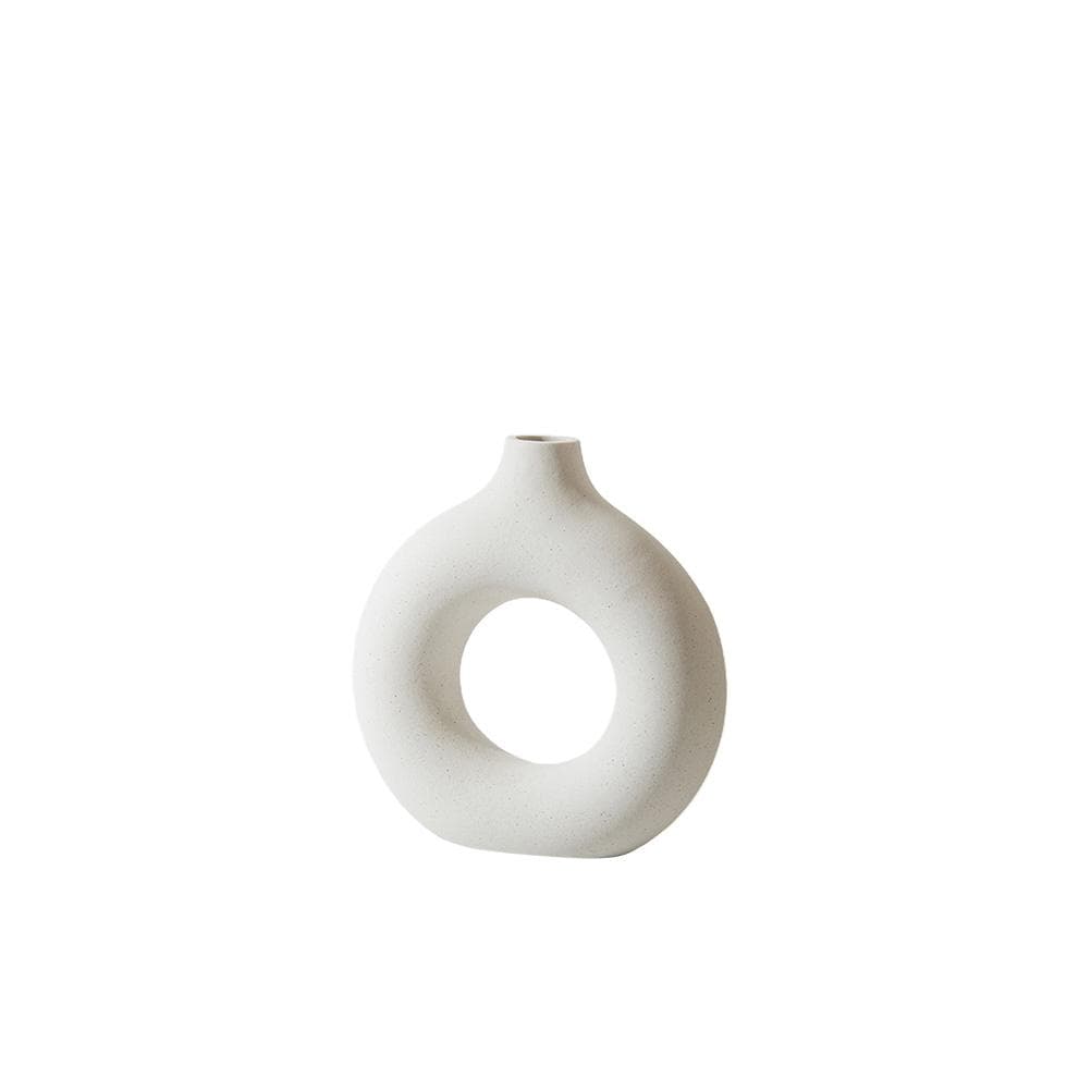 Nordic Ring Shape Vase Modern Decorative Vases Ceramic Flower Vase Modern Art Round Shape Vase