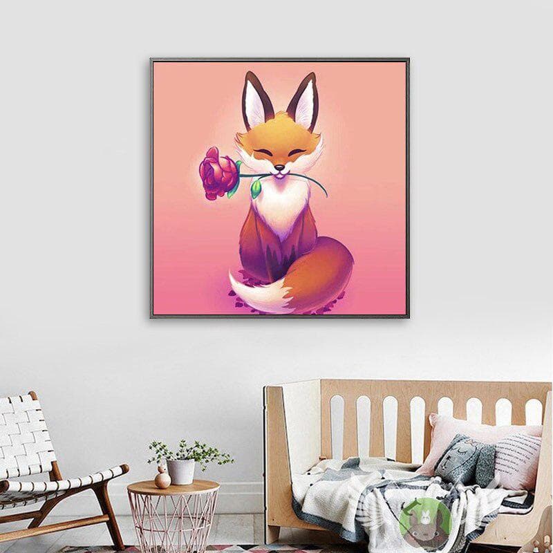 Diamond Embroidery Lovely Fox Diamond Cross Embroidery Round Diamond Mosaic Diamond Painting 30x30CM