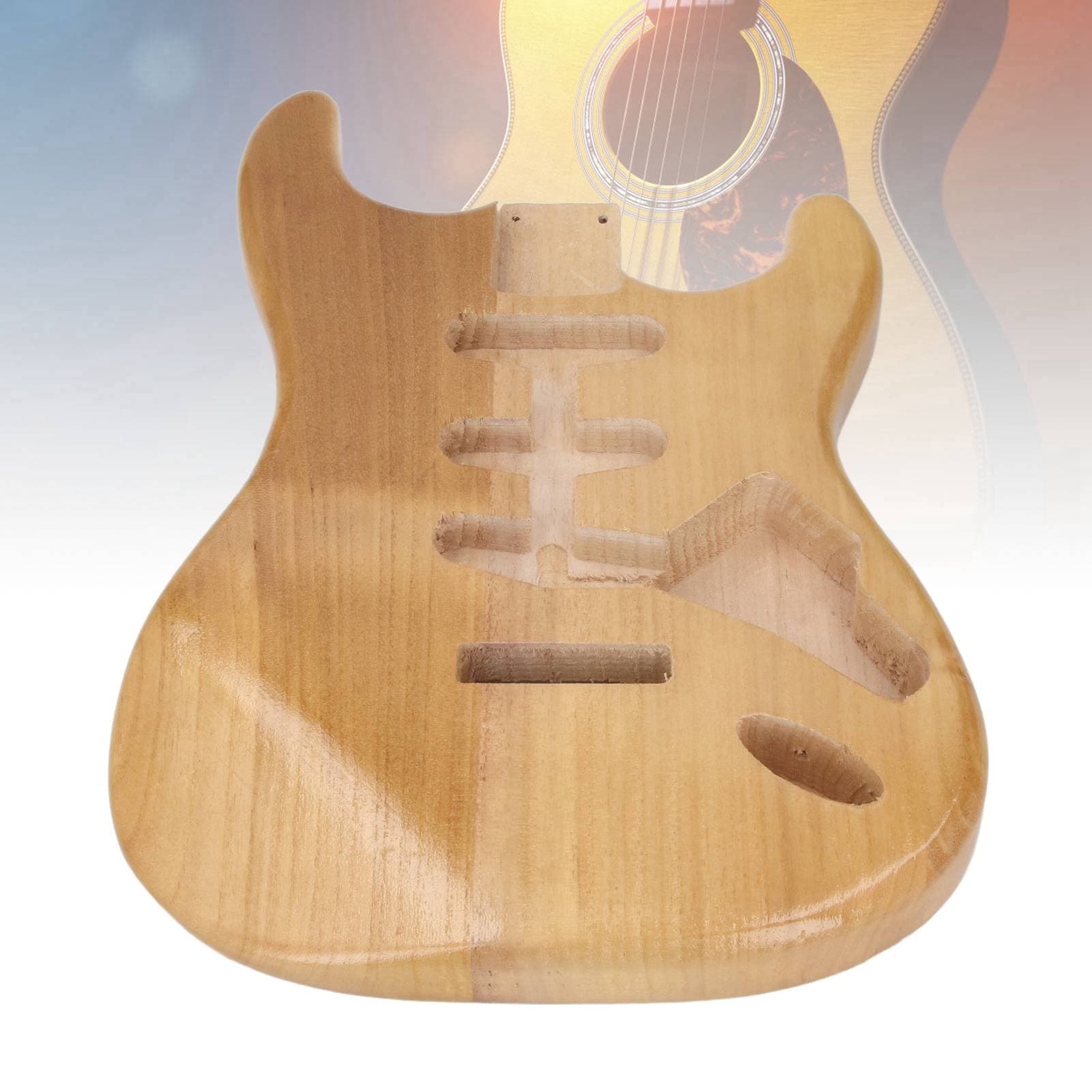 Unfinished Electric Guitar Body Walnut Wood Blank Triple Single Pickup Hole Guitar Barrel