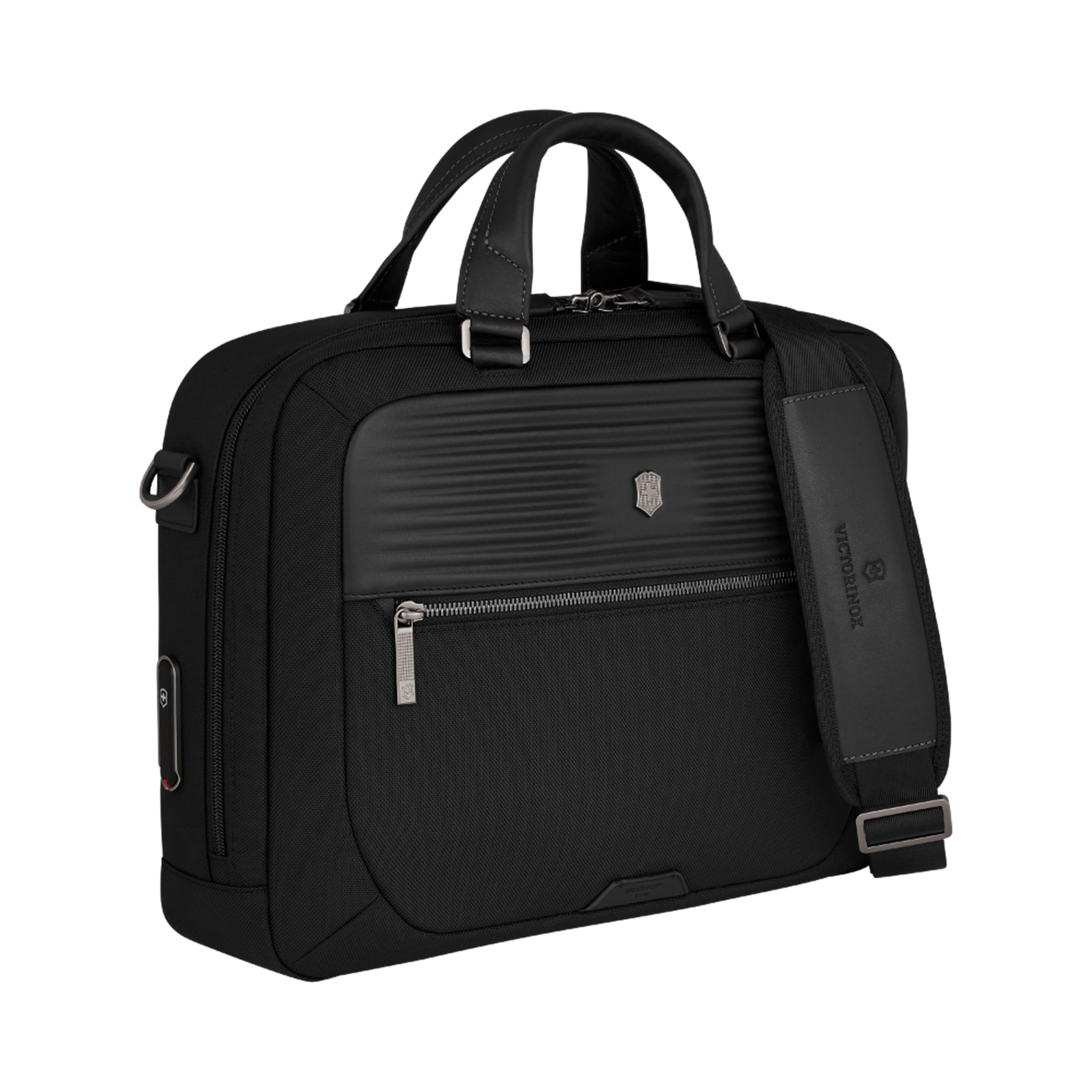 Victorinox Mythic Compact Briefcase with Laptop Sleeve and Travel Personalized Premium Black 14-inch Pouch, Design, Design, 13L, [Product Code