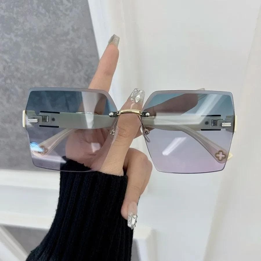 Trendy Square Sunglasses Women Men Gradient UV Protection Classic Designer Brand Unisex Travel Outdoor Oculos De Sol Other