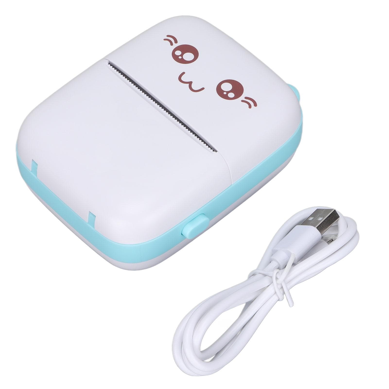 Mini Printer Portable Text Picture Memo Shopping List Label Inkless Mini Pocket PrinterBlue blue