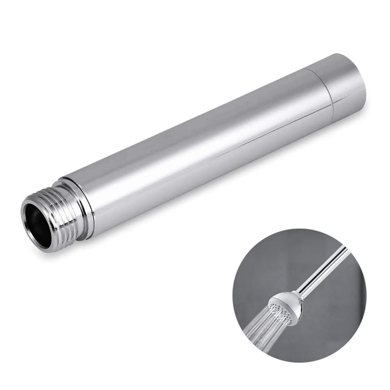 Shower Arm Extension, Shower Head Extender Water Lowers Existing Shower Head, Brushed Finish Made Of Solid Metal One Size