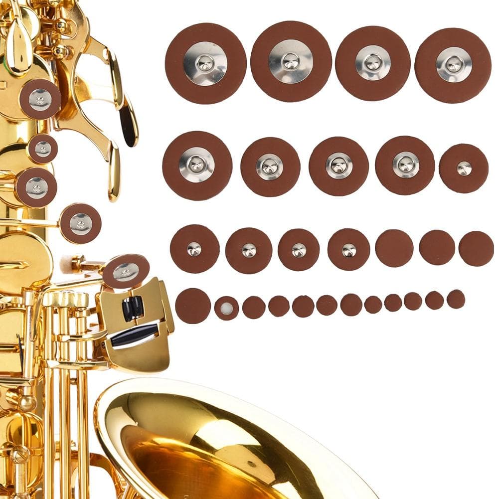 28pcs Multi Size Sax Leather Pads Replacement Set for Soprano Saxophone