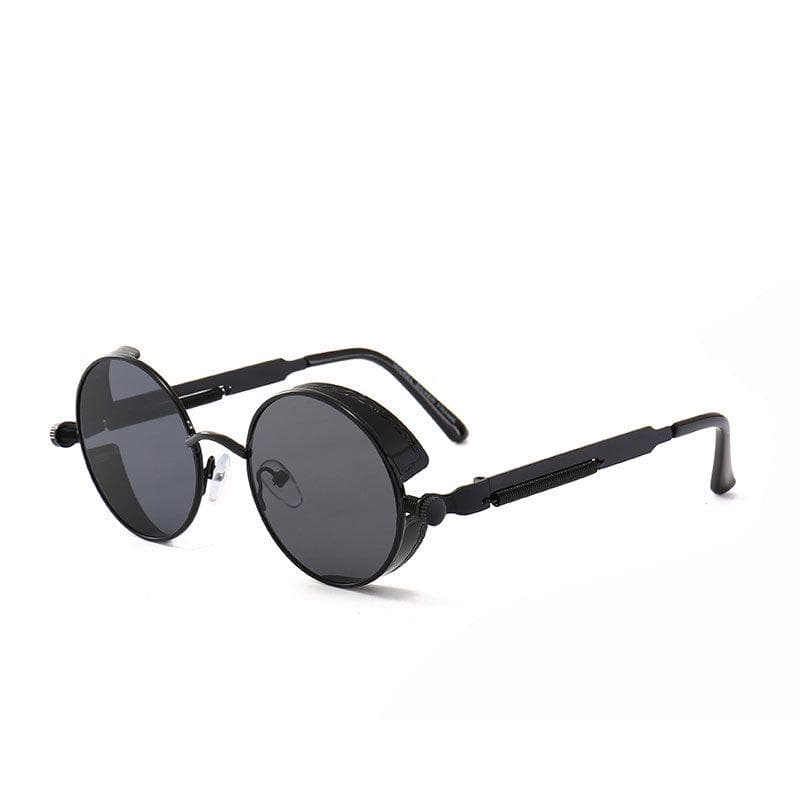 Steampunk Metal Round Sunglasses for Men Retro Vintage Style Fashion Accessories Metal