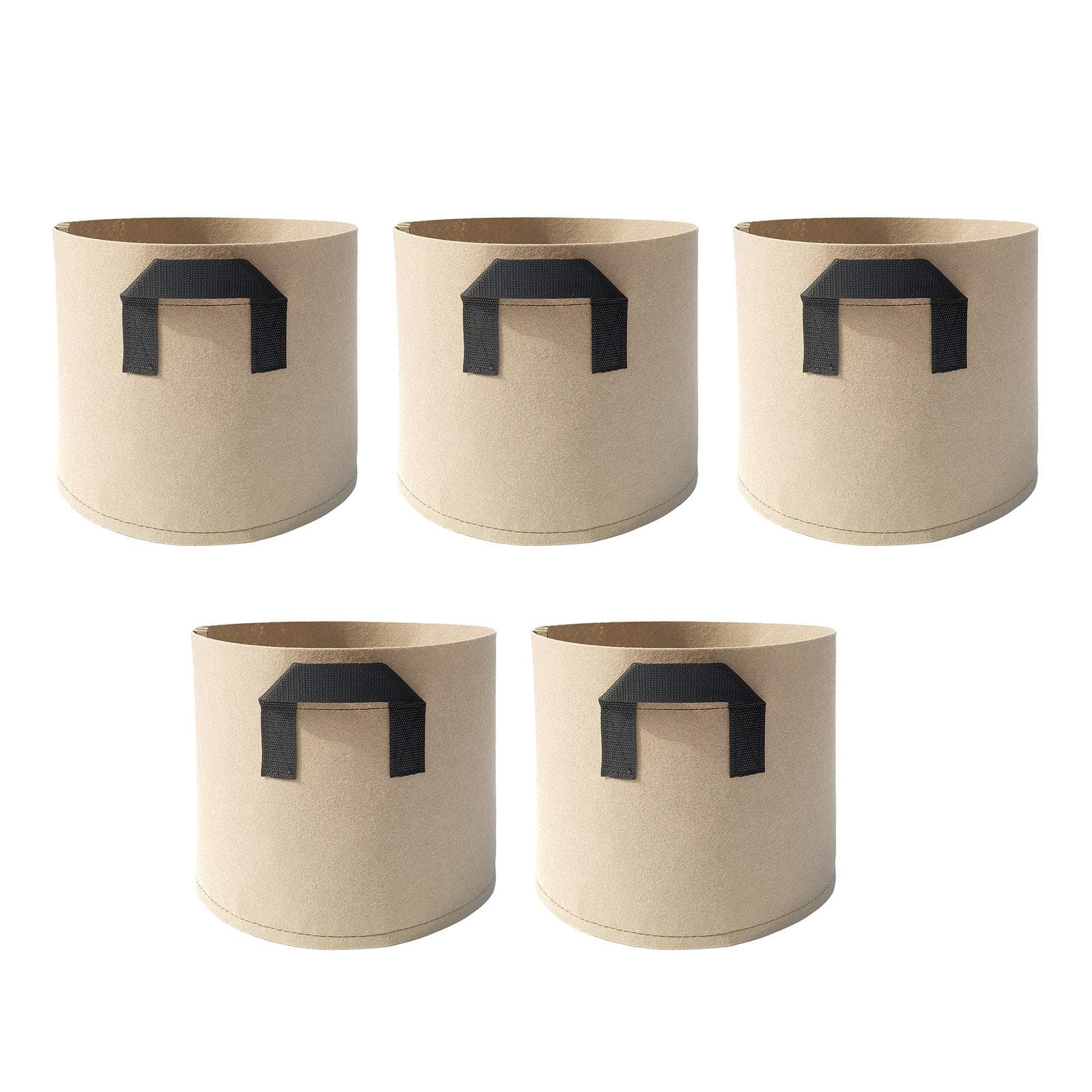 5pcs Planter Bag Breathable Reusable Thickened Plant Grow Pot With Dual Handles for Flowers