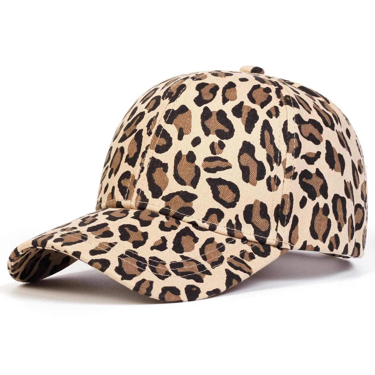 Unisex Leopard Print Adjustable Baseball Cap Street Rapper Hip Hop Caps Snapback Hat Golf Hats Trucker Hat khaki