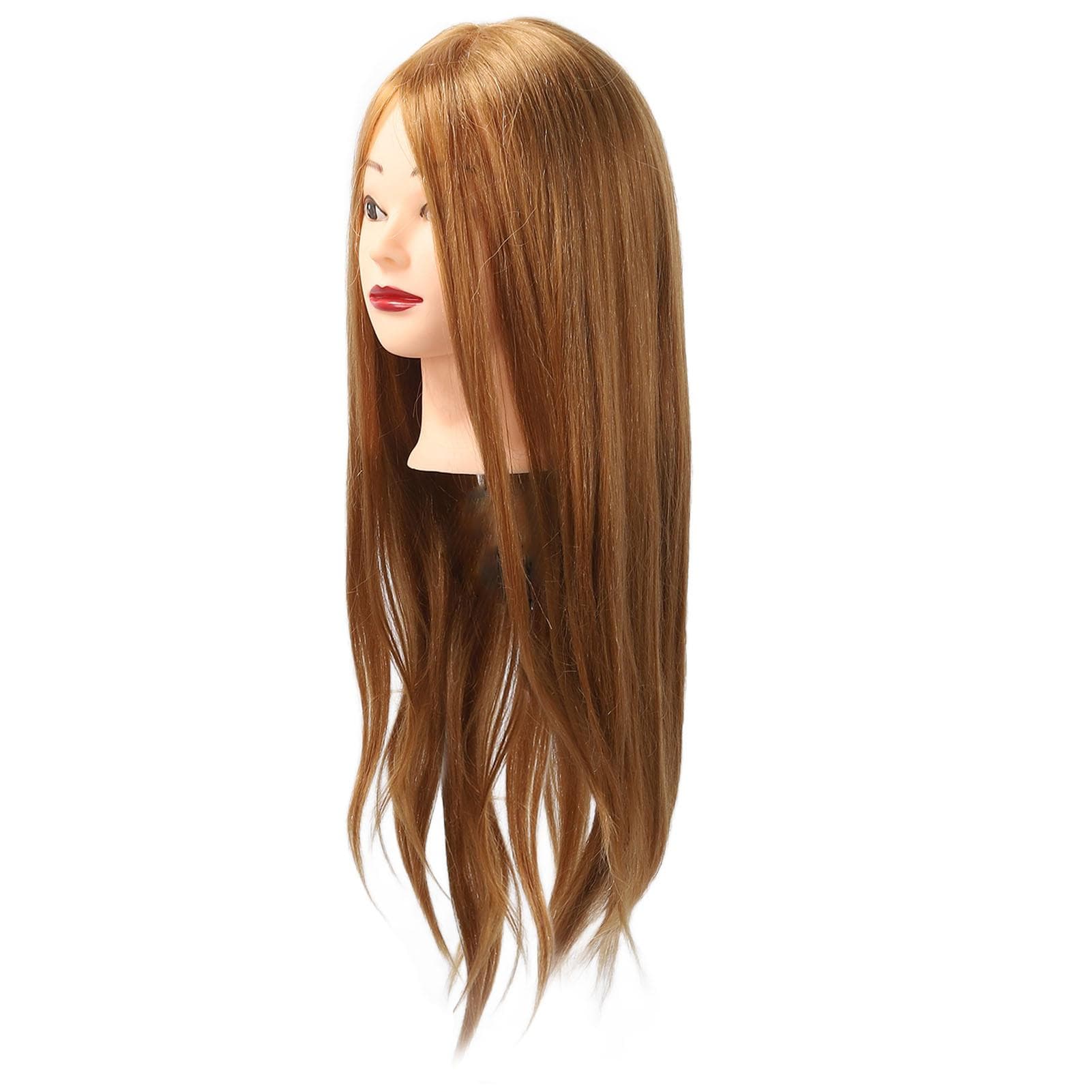 Hairdressing Mannequin Head 85 Percent Real Hair Flexible Multipurpose Hair Styling Head for Salon