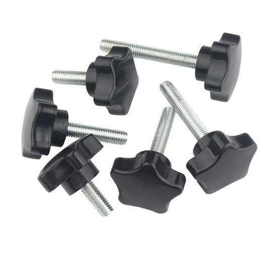 5Pcs Star Shape Thread Clamping Handle Bolt Bakelite Hand Knob Tightening Screw Industry Equipment Plastic Steel M5 M6 M8 M8x50