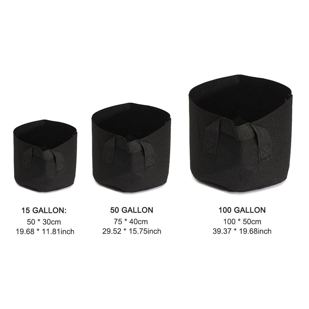 15/50/100 Gallon Black Plants Growing Bag Raised Plant Bed Garden Flower Planter Elevated Vegetable 15 Gallon