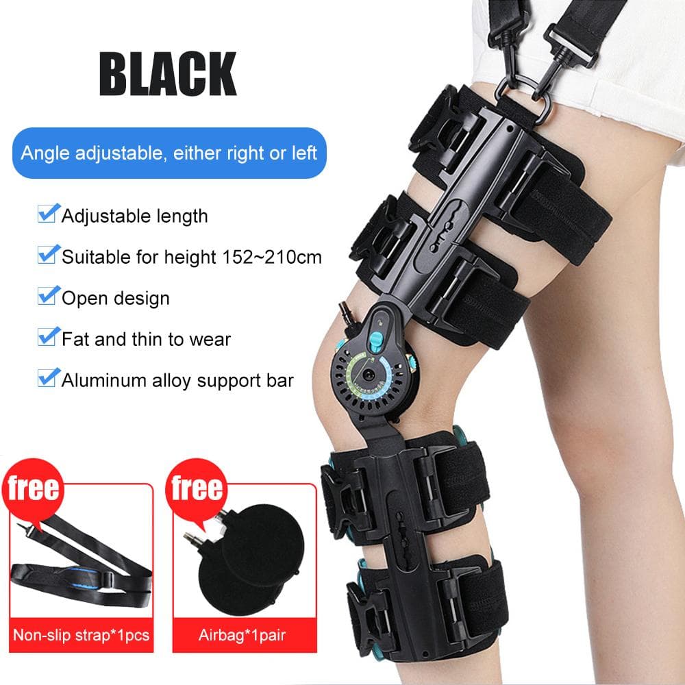 Hinged Knee Brace ROM Knee Immobilizer Brace Leg Braces Orthopedic Patella Knee Brace Knee Immobilizer Brace Support Orthosis