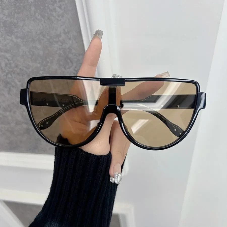 Trendy Round Sunglasses Women Men Big Frame Cat Eye Sun Glasses Designer Comfortable Mirror Lens Oculos De Sol Other