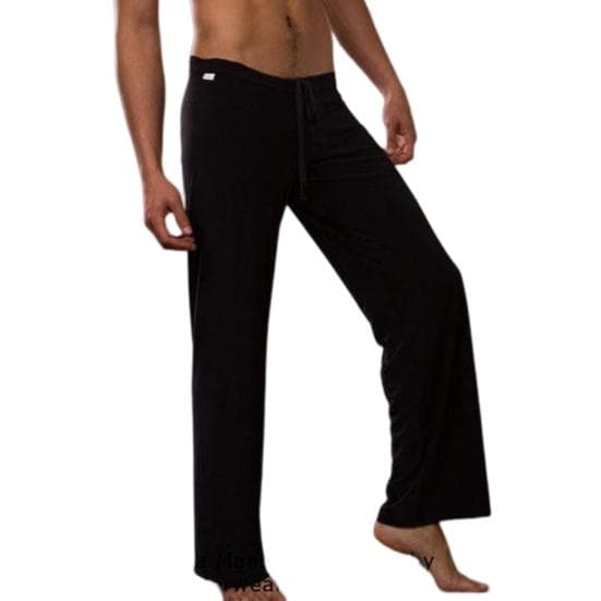 Men Yoga Pants Drawstring Sports Breathable Pure Color Men Sports Trousers Men Garment 4XL black