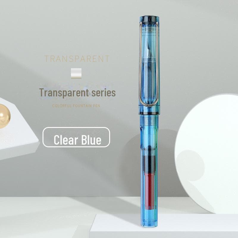 Colorful Student Fountain Pen with Replaceable Ink Capsule for Calligraphy and Correct Writing Posture 0.38mm with Converter