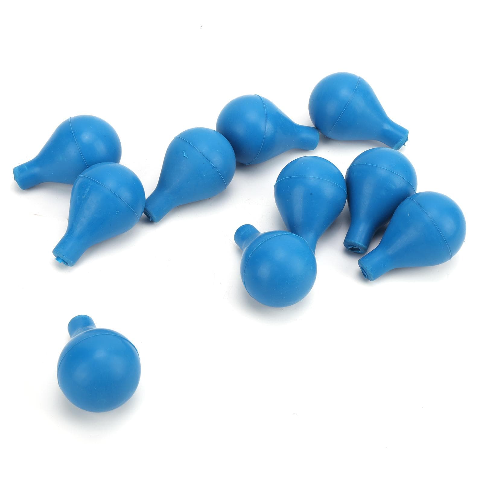 10Pcs Suction Balls Laboratory Rubber Bulbs for Graduated Tubes Droppers Pipettes Blue