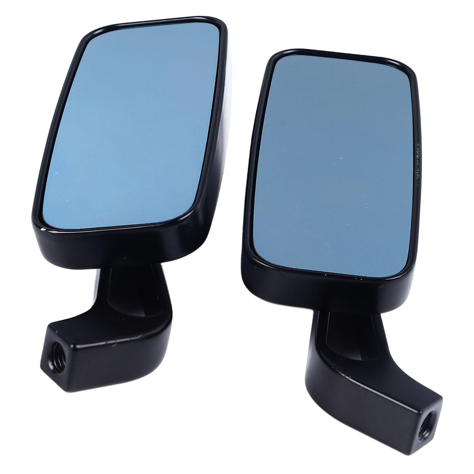 2PCS Motorcycle Rearview Mirror Vintage Blue Glass Shockproof Rearview Backup Mirror for Motorbikes