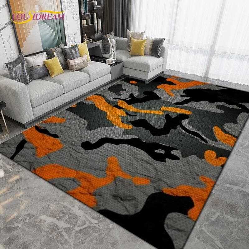 Military Camouflage Carpets for Living Room Bedroom Decorative,Outdoor Camping Rugs,Doormat Kitchen Bathroom Non-slip Floor Mats 40x60cm