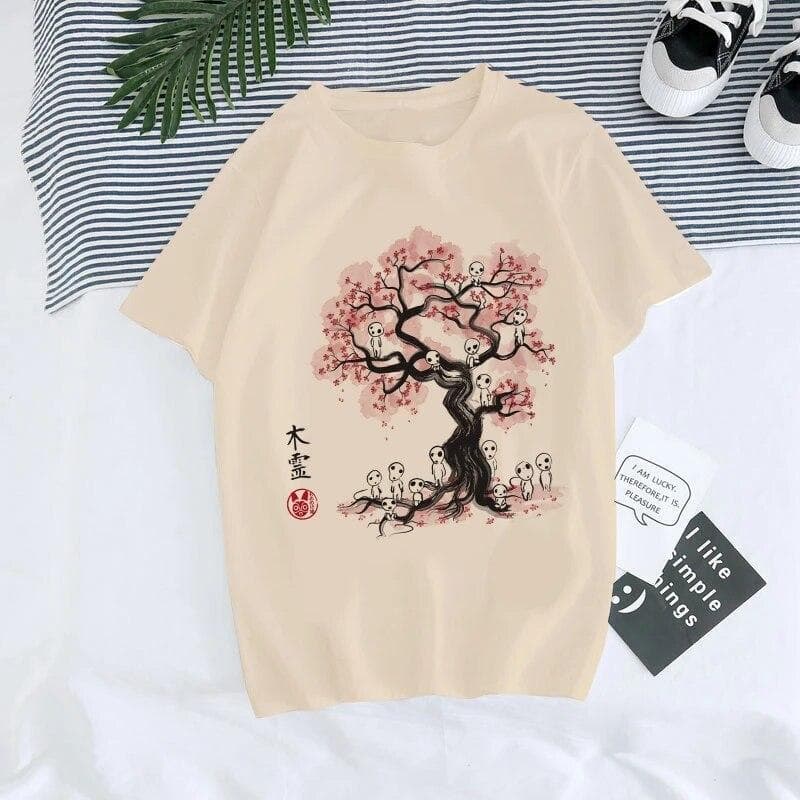 Unisexga Anime 90s Totoro Harajuku Ullzang T Shirt Women T-shirt Miyazaki Hayao Spirited Away Tshirt Top Tees FeUnisex S