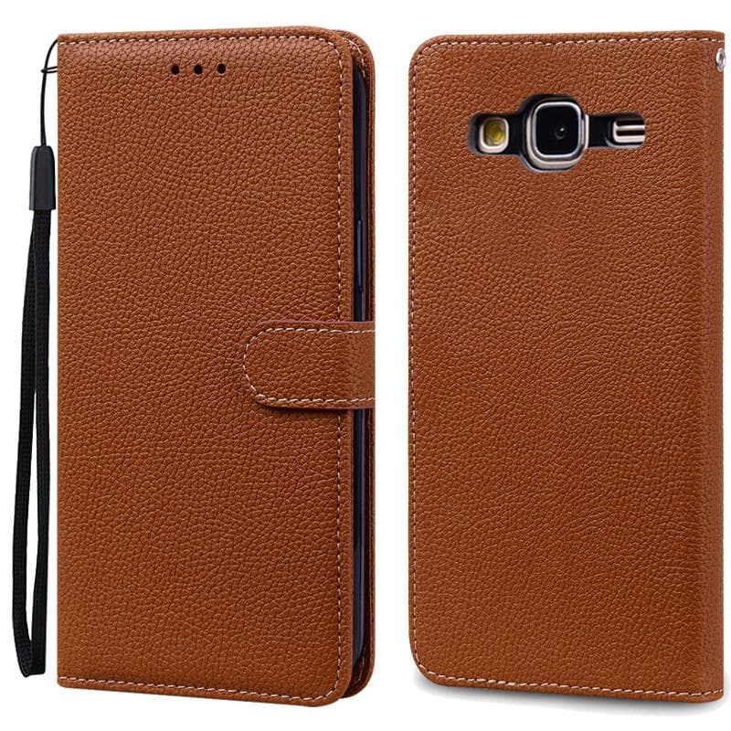 For Samsung Galaxy J3 2016 Case Flip Leather Cover For Samsung J3 2016 Case Wallet Phone Case For Samsung Galaxy J3 6 2016 J320F For Samsung J3 2016 brown