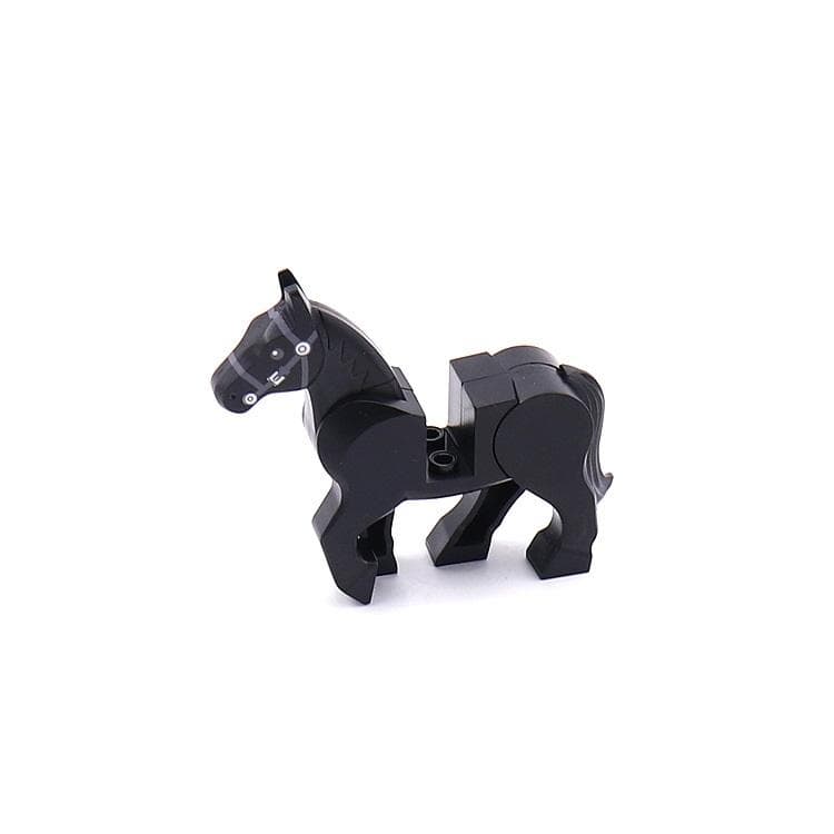 War Horse Military Weapons Mini Figures Parts Blocks Assembly Model Building Kits Toys Compatible Major Brand black