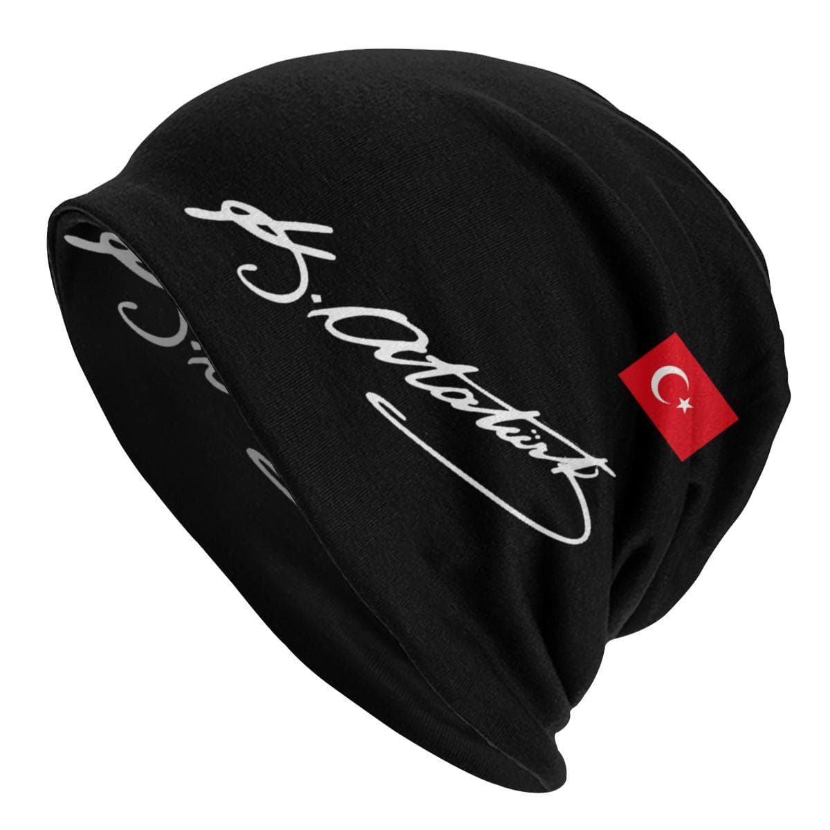 Ataturk With Turkey Flag Skullies Beanies Caps Unisex Women Unisex Trend Winter Warm Knitting Hat Adult Turkish Leader Bonnet Hats Beanies Hat