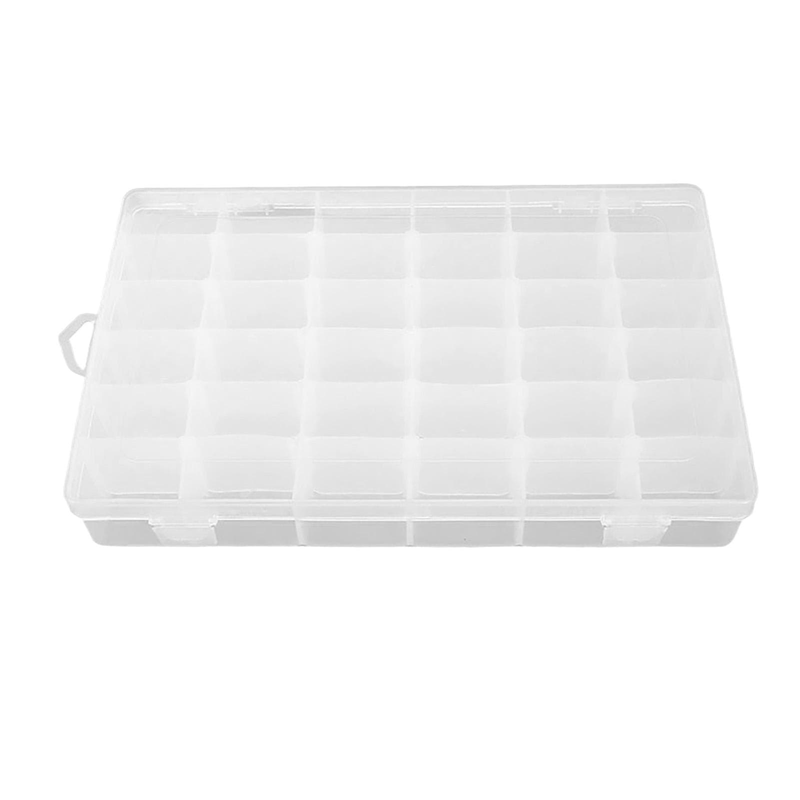 Clear Jewelry Box 36 Grids Removable Dividers Portable Plastic Transparent Organizer Case for
