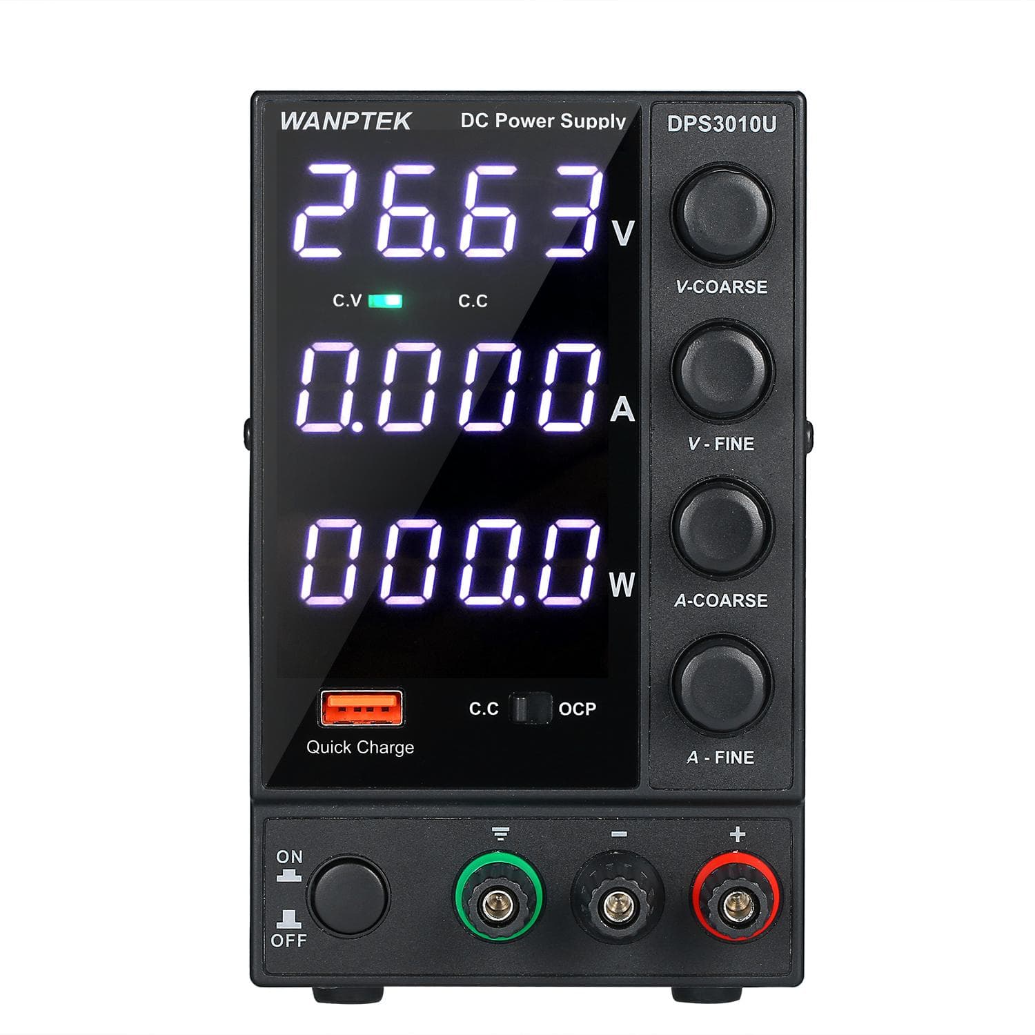 WANPTEK DPS3010U 0-30V 0-10A 300W Switching DC Power Supply 4 Digits Display LED High Precision AU Plug black