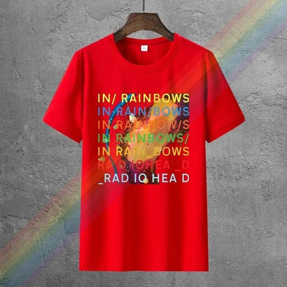 Radiohead in Rainbows Rock Radiohead Black T-Shirt S-5Xl Unisex Cotton T-Shirt Fashion Unisex T-Shirt Ordinary S