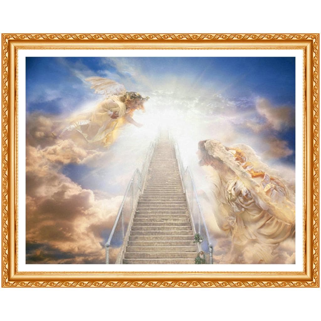 Home Decor Arts Stairway To Heaven Diy Needlework Diamond Embroidery Cross Stitch Diamond Painting 20X30CM