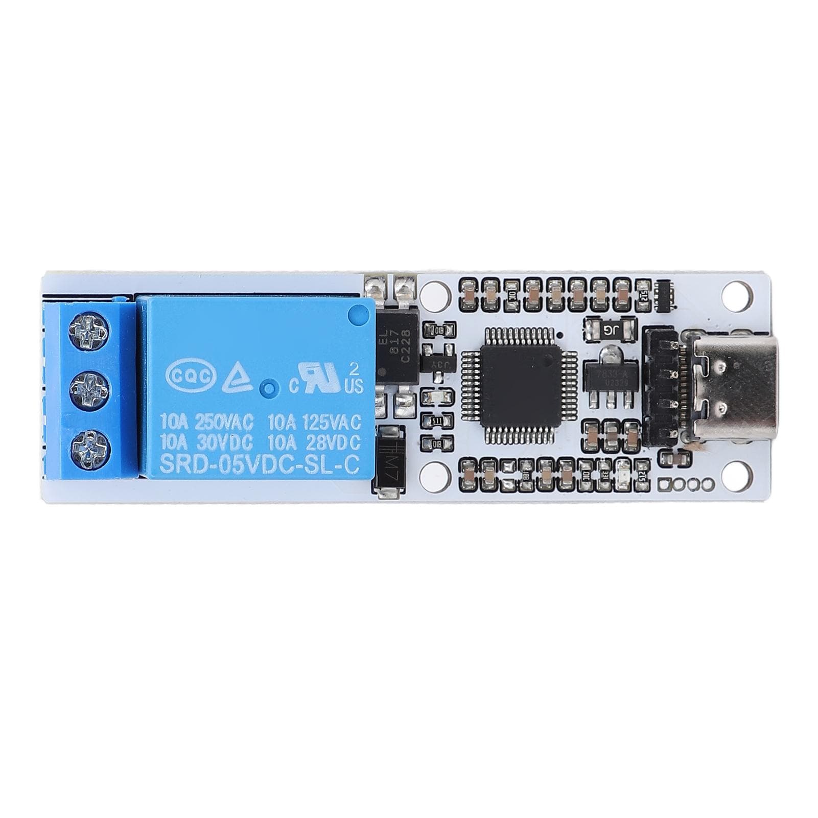 1 Channel Relay Module USB to Serial Control Module with Type C Interface Overcurrent and