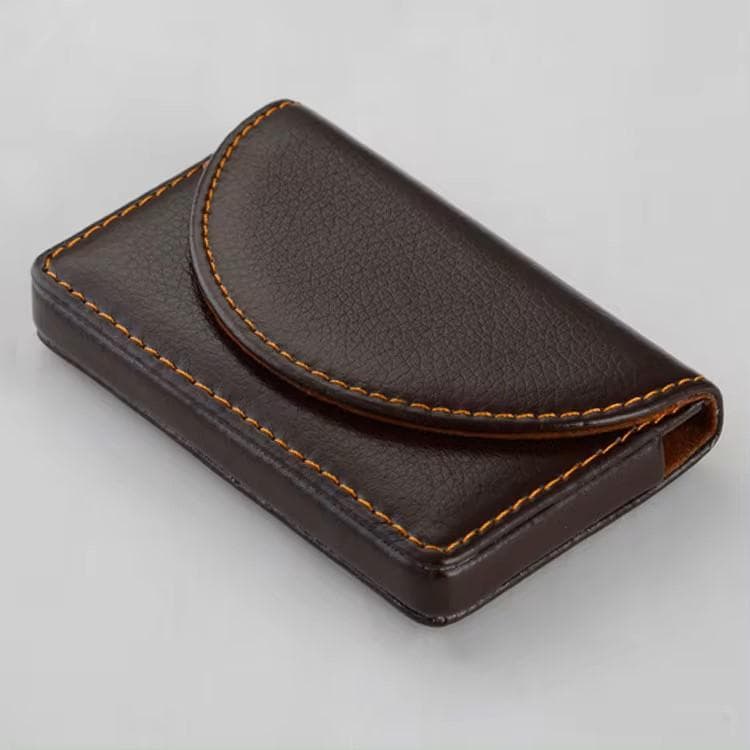 PU Leather Business Card Holder Professional Credit Card Case with Magnetic Shut RFID Large Capacity Wallet for Men Office coffee