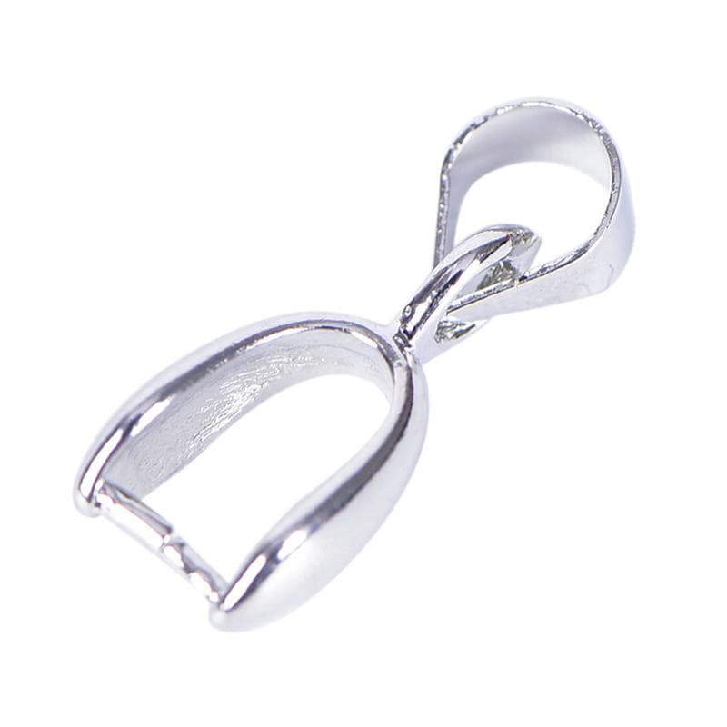 12Pcs/Lot Pendants Clasps Clips Bails Connectors Charm Beads Jewelry Findings silver